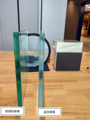 910,5% transparence feuilles de verre flottant stratifiées aux bords poli