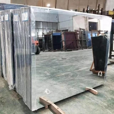 Miroir murale en aluminium argenté pour décoration moderne